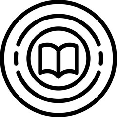 Circle book open Icon