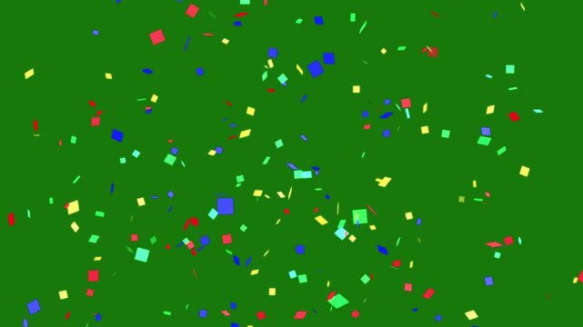 4k Colorful  Confetti Particles Pack Celebration Confetti Particles, Colorful fireworks confetti exploding, confetti bomb effect,Colorful Isolated Confetti party popper Explosion on green screen