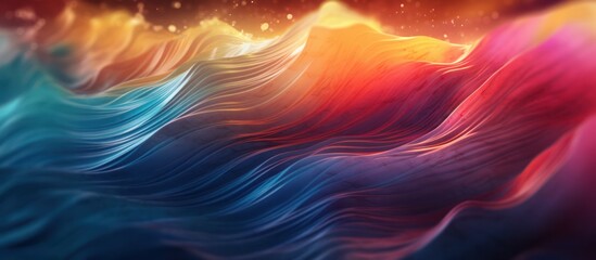 Abstract Colorful Wavy Lines - A Vibrant and Dynamic Digital Art Composition.