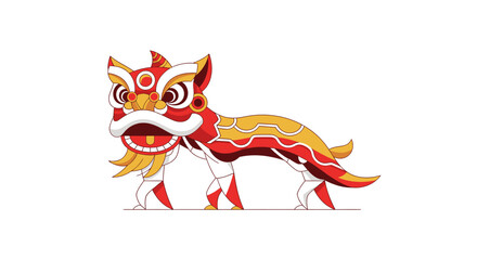 Colorful Lion Dance Costume Mask
