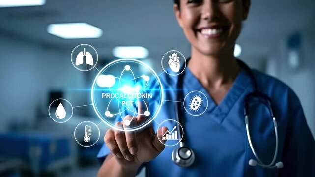 A doctor with medical symbol for the concept of health and medicine.