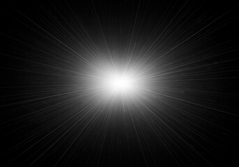 Obraz premium Ethereal white light beams piercing an infinite black void. Conceptual, minimalist digital art background texture for design projects ,glow ,subtle ,illumination