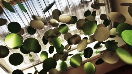 Festive saint patrick's day celebration with falling green coins