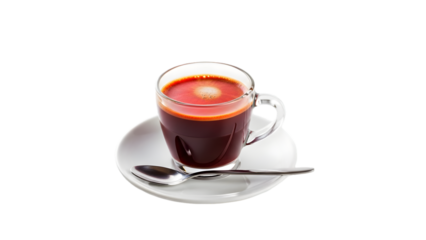 A cup of hot chocolate isolated on transparent background