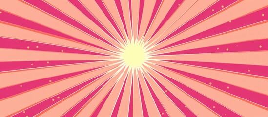 Vibrant Pink and Orange Sunburst Background with Subtle Sparkles.