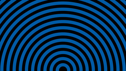 Obraz premium Abstract Blue and Black Concentric Half Circle Curved Background