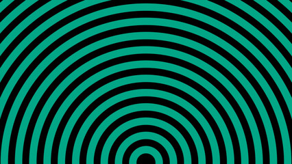 Fototapeta premium Abstract Turquoise and Black Concentric Half Circle Curved Background