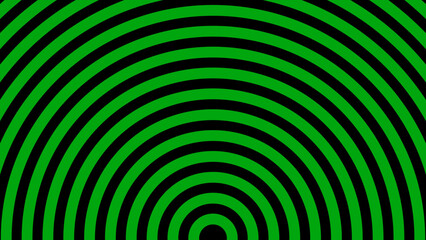 Naklejka premium Abstract Green and Black Concentric Half Circle Curved Background