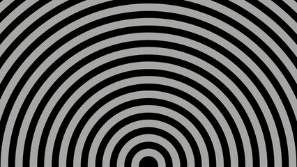 Abstract Gray and Black Concentric Half Circle Curved Background