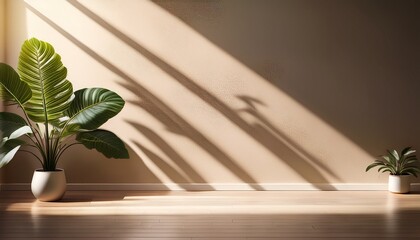 Soft Sunlight Casting Plant Shadows On A Neutral Wall And Floor Keywords Shadow Light Plant Leaf Nature Abstract Background Wall Floor