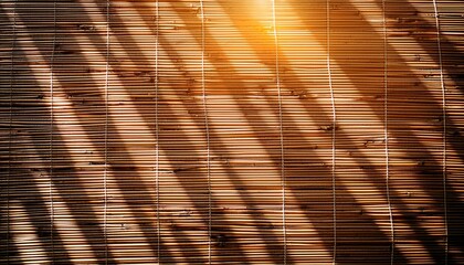 Sunlight Through Bamboo Blinds Shadow Overlay