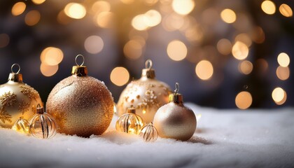 Festive Christmas Ornaments On A Red Background