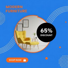 Modern furniture sale with 65 percent discount