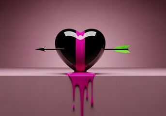Heart pierced by an arrow