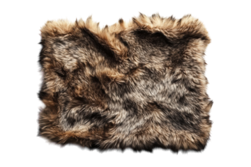 Top View Wendigo Fur Coat Fantasy Fashion Isolated on Transparent Background