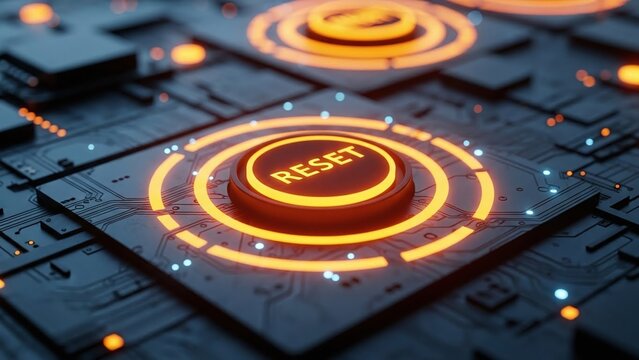 Illuminated reset button on circuit board