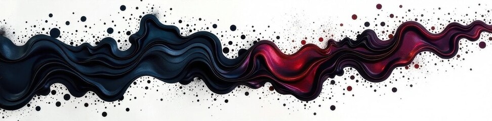 Intense black ink, expressive roller patterns on white, moody aesthetic, movement, abstract