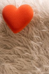 red heart on the white background