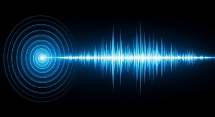 Sound wave pattern with concentric circles