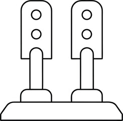 Obraz premium Gaming console with motion controls line art vector on transparent background