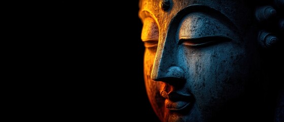 Serene Buddha Statue A Close-Up Image of Tranquility