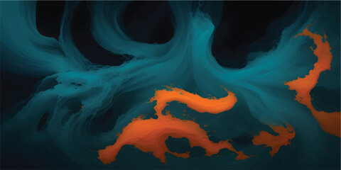 Abstract colorful smoke swirls background design texture image red art pink blue teal cyan dark green © FSompa