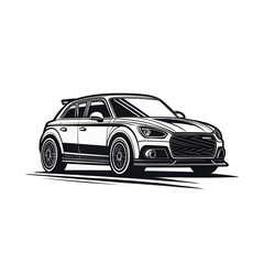 Obraz premium Luxuary car vector art illustration on white background.