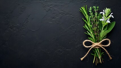 St brigid's day traditions and symbols broom and flowers on black background