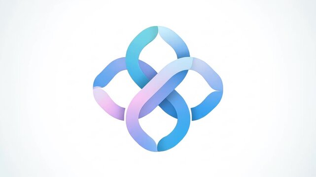 Abstract colorful logo symbol design creative symmetry motion graphic element
