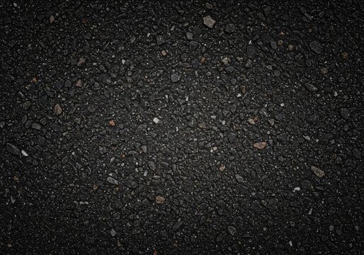 Close-up, high-resolution abstract background texture of dark, rough asphalt road surface. Highly detailed pattern of coarse, crushed stone and aggregate ,detail ,asphalt ,dark