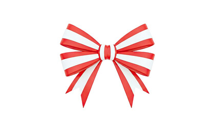 Red and White Striped Bow