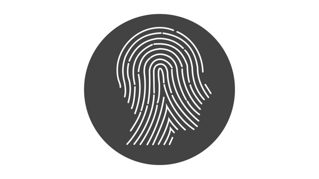 fingerprint in white background Engraved fingerprint pattern collection for security and design projects