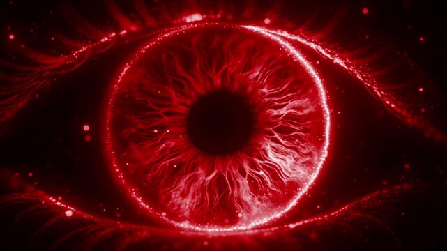 Digital Eye Iris &ndash; Futuristic Sci-Fi HUD, Biometric Scanner, Particle Data Visual, Tech Animation