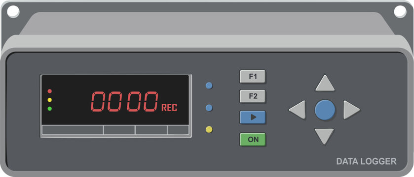 Digital data logger control panel used for recording, monitoring, and managing industrial or laboratory processes, supporting automation, diagnostics, and reliable data collection.