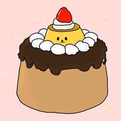 딸기 푸딩 케이크 