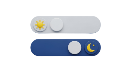 Toggle switches for day and night mode