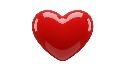 Fototapeta premium Vibrant Red Heart Shaped Illustration Representing Love and Emotions