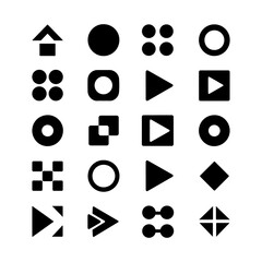 Web icons set isolated on transparent background