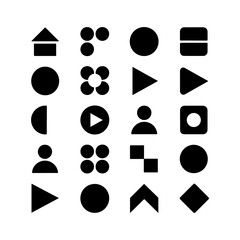 Set of icons for web isolated on transparent background