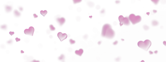 Romantic Heart Particles on Black Background