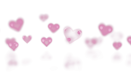 Glowing Purple Hearts on Black