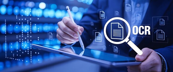 AI Powered OCR Technology Interface for Intelligent Document Scanning and Automated Text Extraction