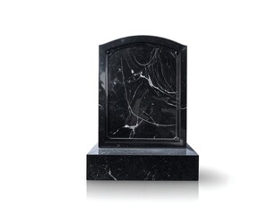 Black Marble Headstone - A Symbol of Remembrance and Respect.