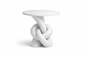 Modern Sculptural Knot Side Table In Minimal Style Abstract Contemporary Knot Table With Clean Design
