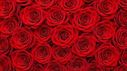Red Roses Pattern in Romantic Mood with Soft Lighting on Velvet Texture for Valentines Day
