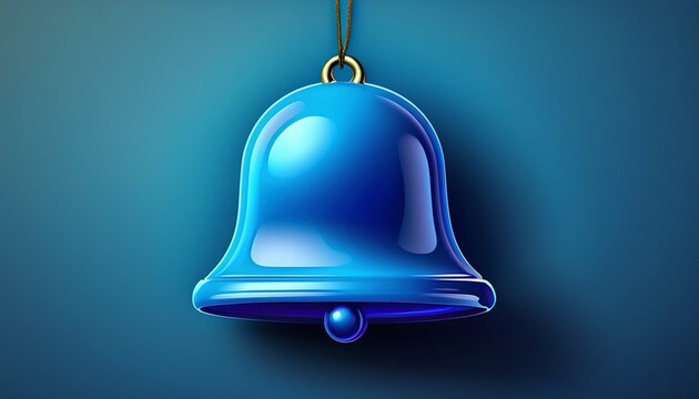 vibrant blue notification bell with a single alert badge perfect for app updates reminders and digital communication alerts