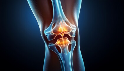 anterior view of a healthy knee joint x ray
