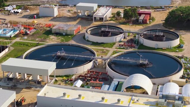 Water treatment facility using advanced technology to purify water, making it safe for drinking and returning it clean to environment.