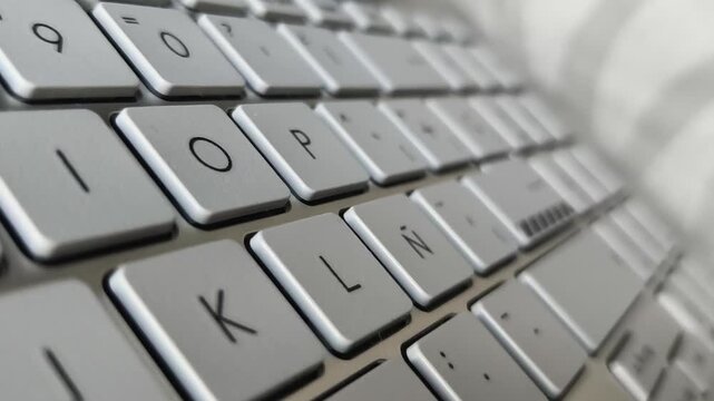 Keyboard Keys in Linear Motion &ndash; Digital Technology Animation