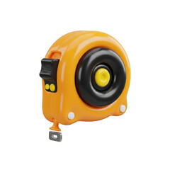Orange Retractable Extension Cord Reel with Black Handle and Yellow Button